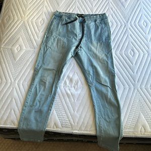 Male denim sweatpants